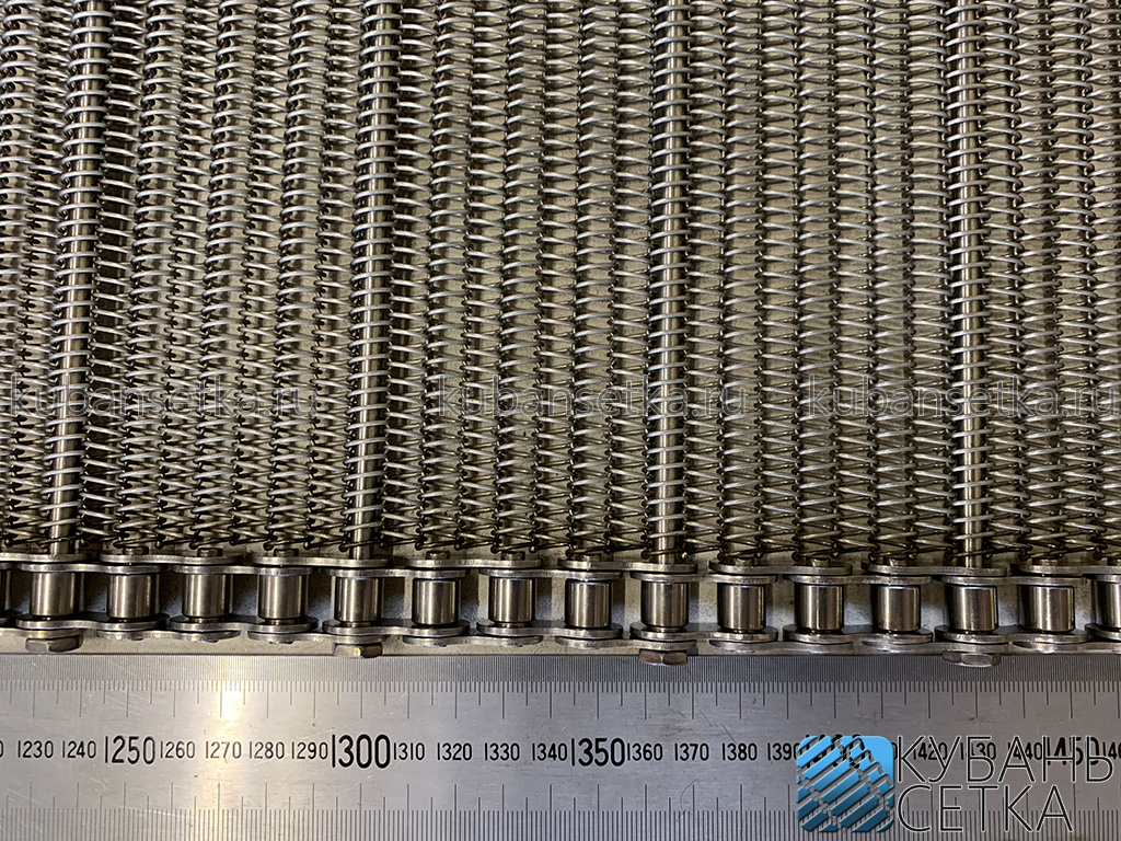 Сетка ПСТ вид 2 с цепями для обжарки семечек размерами 2100мм.х20500мм